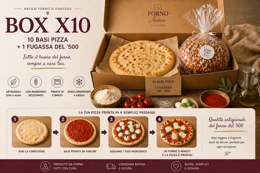 Pizza Sempre Pronta a Casa – Box 10 Basi + Fugassa