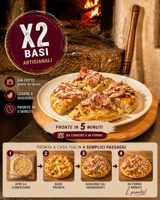 Base Pizza Padellino (Alta e Soffice) – 2 pezzi